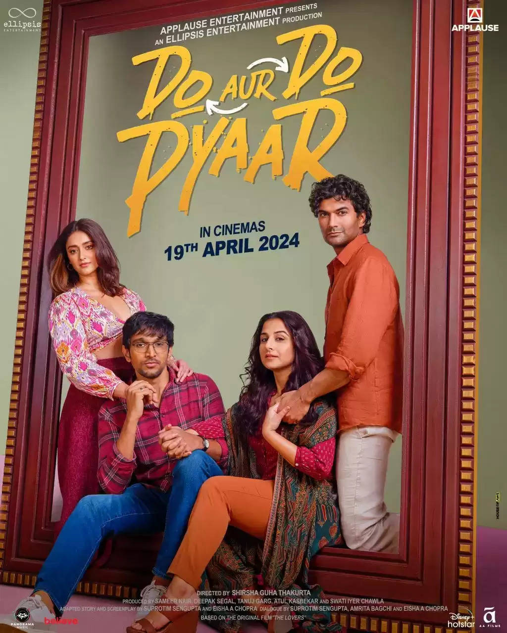 The makers of this summer's hottest romance, 'Do Aur Do Pyaar' unveiled a sizzling new poster announcing its release date April 19, 2024, stirring excitement among eager audiences.
