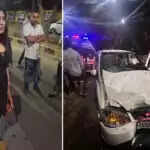 राजधानी रायपुर में बीती रात रशियन युवती ने नशे की हालत में तेज रफ्तार से कार से स्कूटी को टक्कर मारी