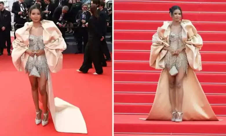 नैंसी क्रिस्टल-पर्ल ड्रेस पहनकर पहुंचीं कान्स, लगाया भारतीयों वाला दिमाग