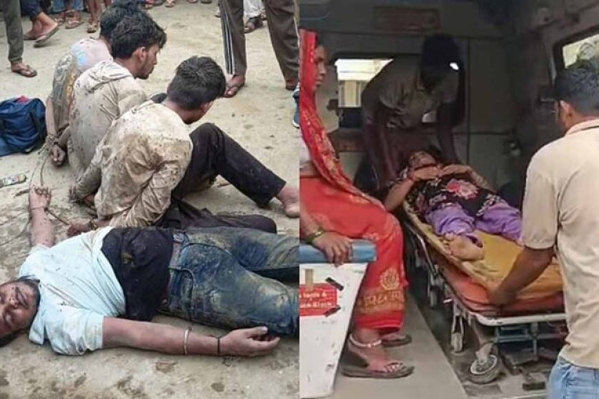 हरियाणा से आए युवकों ने परिवार पर किया हमला, ग्रामीणों ने आरोपियों को पकड़कर की पिटाई