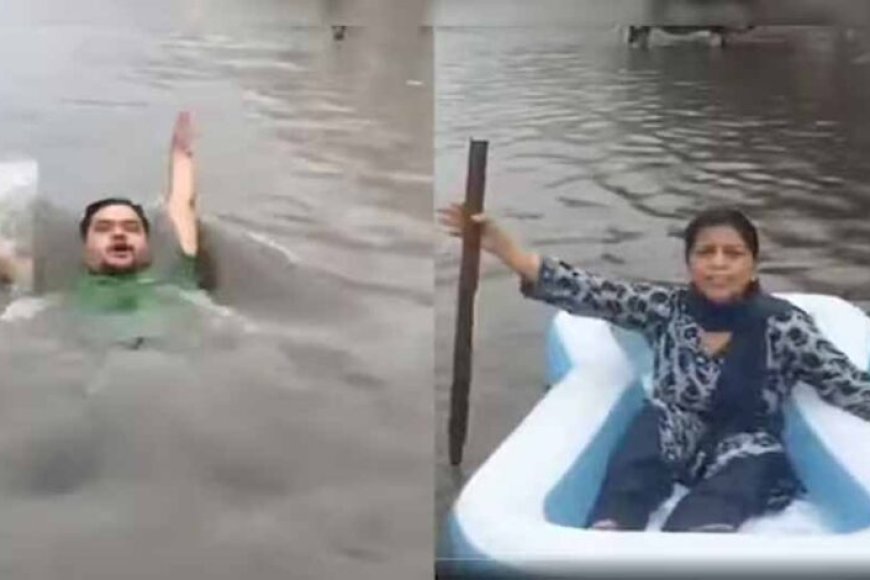 बारिश-में-दिल्ली-बेहाल:-मिंटो-ब्रिज-पर-बीजेपी-की-पीठ-थपथपाई,-aap-ने-दिखाया-सच्चा-हाल