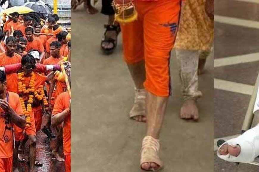 कांवड़-यात्रा-के-बाद-110-किमी-पैदल-चलने-से-सांसद-के-पैरों-में-समस्या,-व्हीलचेयर-से-संसद-पहुंचने-पर-चिंता