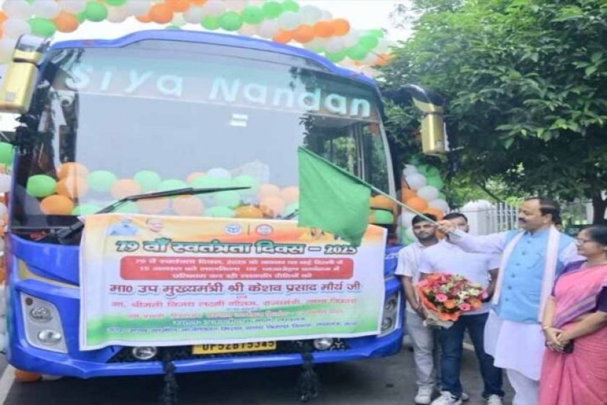 लखपति-दीदियो-को-लखनऊ-से-नई-दिल्ली-लालकिले-पर-आयोजित-स्वतंत्रता-दिवस-समारोह-मे-सम्मिलित-होने-के-लिए-किया-रवाना