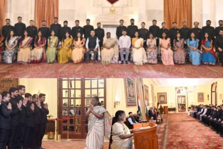 राष्ट्रपति-मुर्मू-ने-विदेश-सेवा-प्रशिक्षु-अधिकारियों-से-की-मुलाकात,-कहा—भारत-की-आत्मा-का-राजदूत-बनें