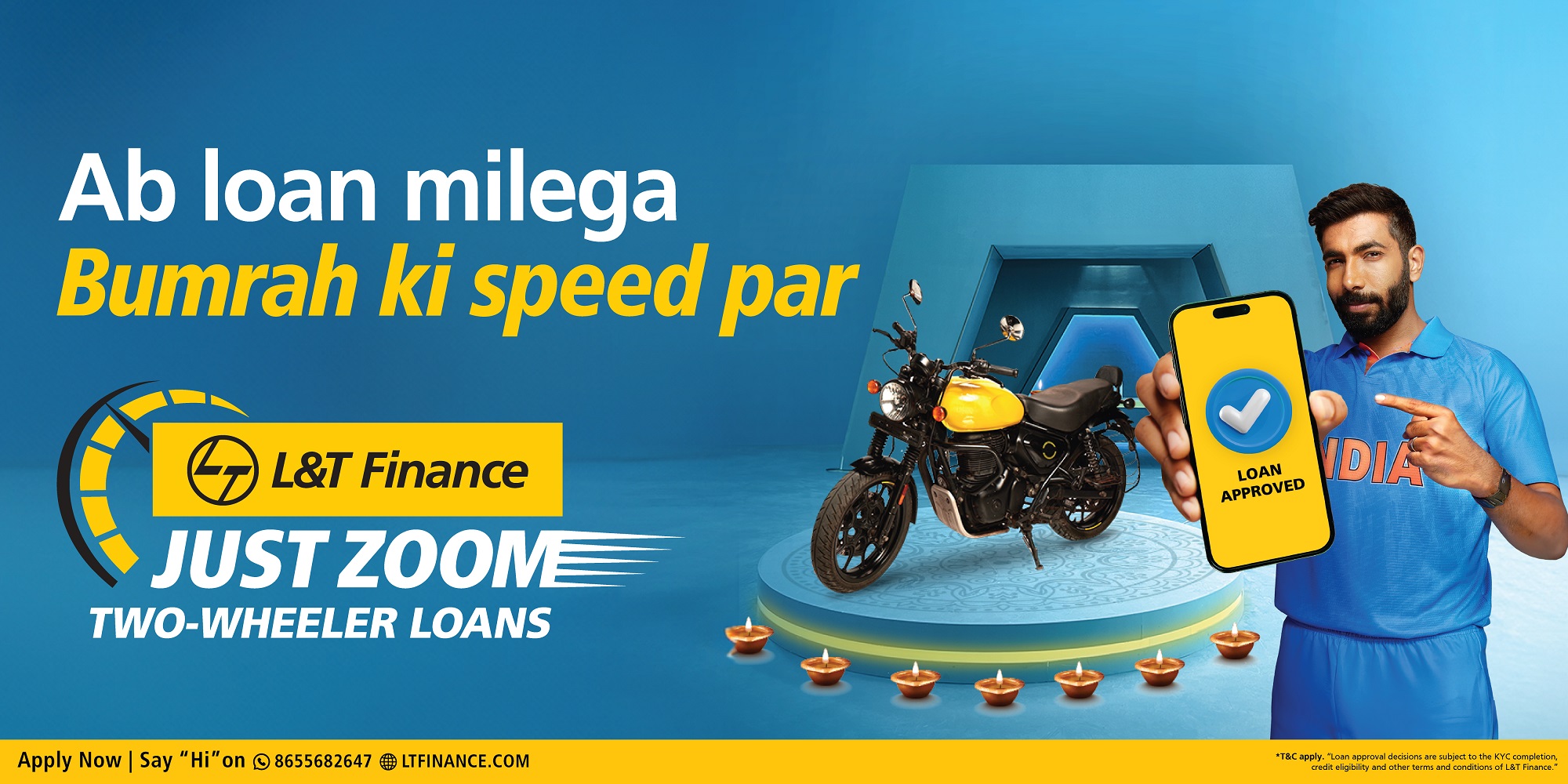l&t-finance-ltd.-unveils-tv-commercial-‘just-zoom-two-wheeler-loans’-with-jasprit-bumrah