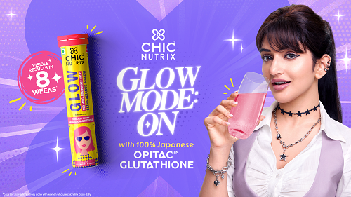 sreeleela-shines-in-chicnutrix’s-‘glow-mode-on’-campaign,-blending-science-with-beauty