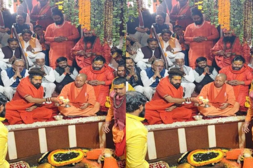 सीएम-योगी-ने-किया-मां-गंगा-का-पूजन,-बड़े-हनुमान-के-चरणों-में-झुकाया-शीश