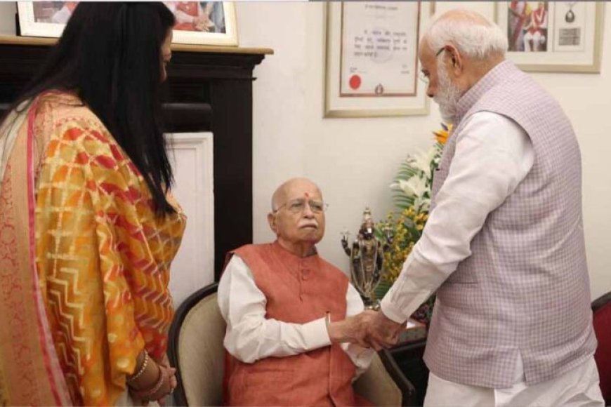 पीएम-मोदी-ने-दी-बधाई:-लालकृष्ण-आडवाणी-के-98वें-जन्मदिन-पर-पहुंचे-उनके-आवास