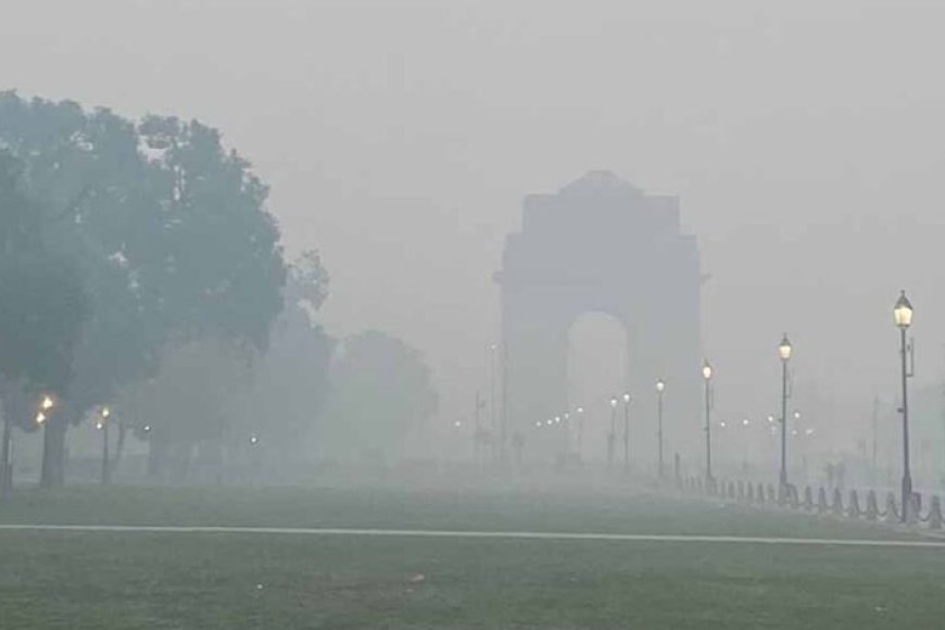 दिल्ली-ncr-में-जहरीली-हवा-का-कहर:-इंडिया-गेट-धुंध-में-ओझल,-कई-इलाकों-में-aqi-400+